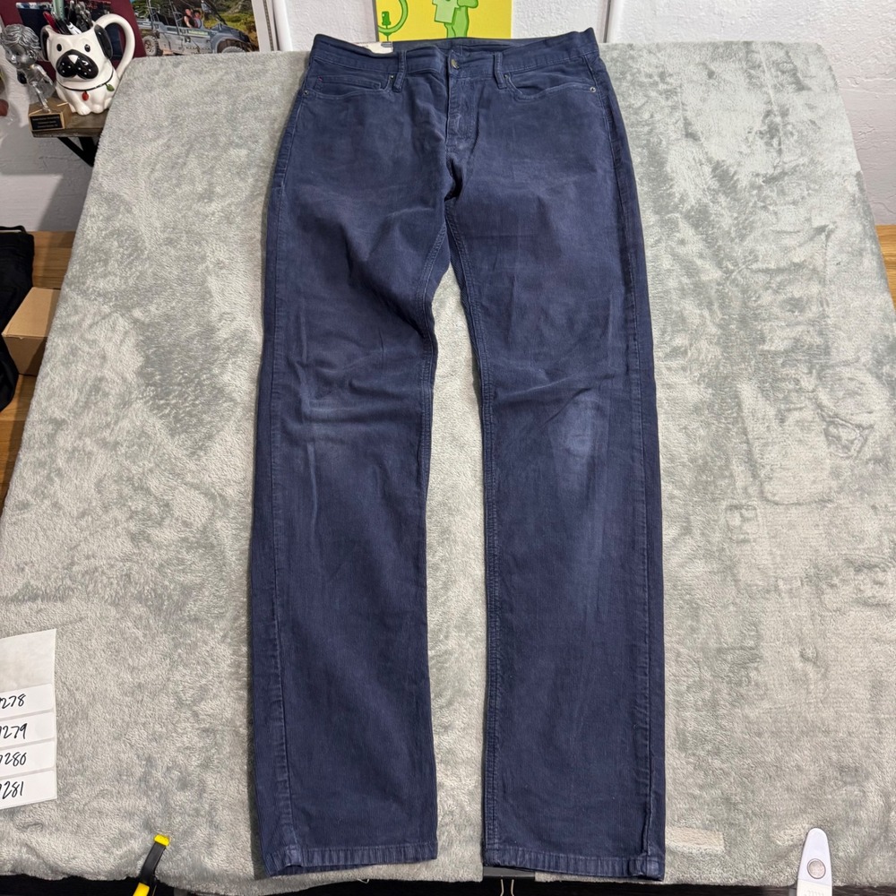 Marine Layer Mens Slim Straight Corduroy Pants 34x34 (32x32.5) Stretch Cords